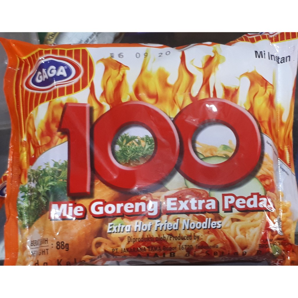 Gaga Mie 100 Goreng Extra Pedas Shopee Indonesia