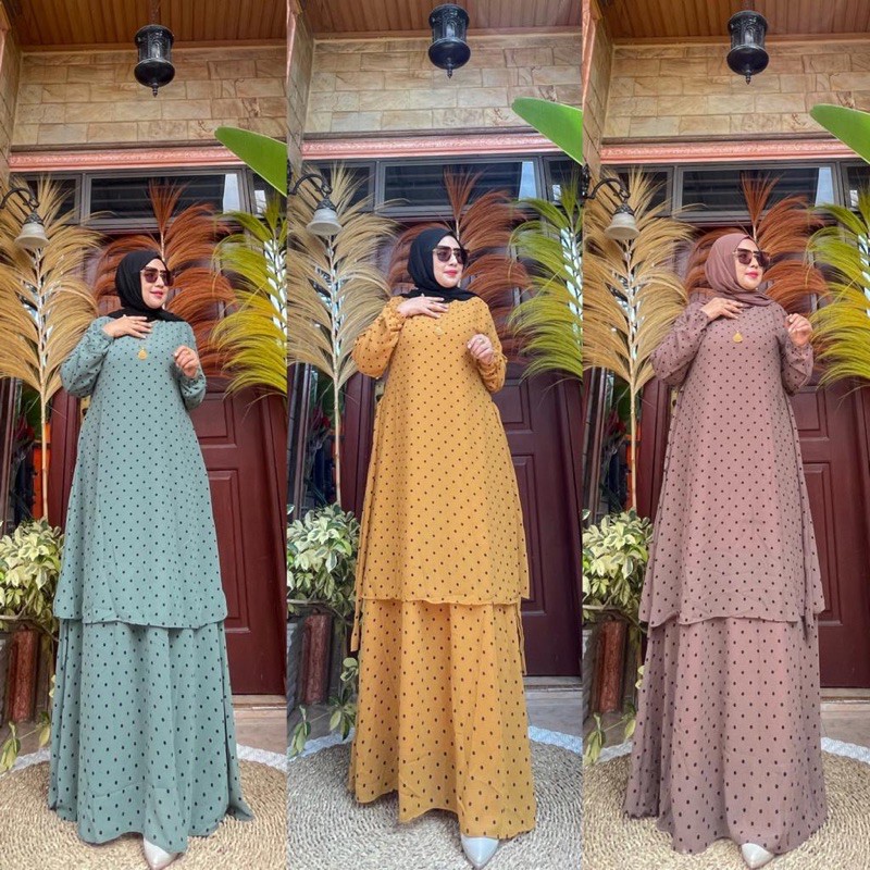 GAMIS SERUTY MALAYSIA POLKADOT JUMBO