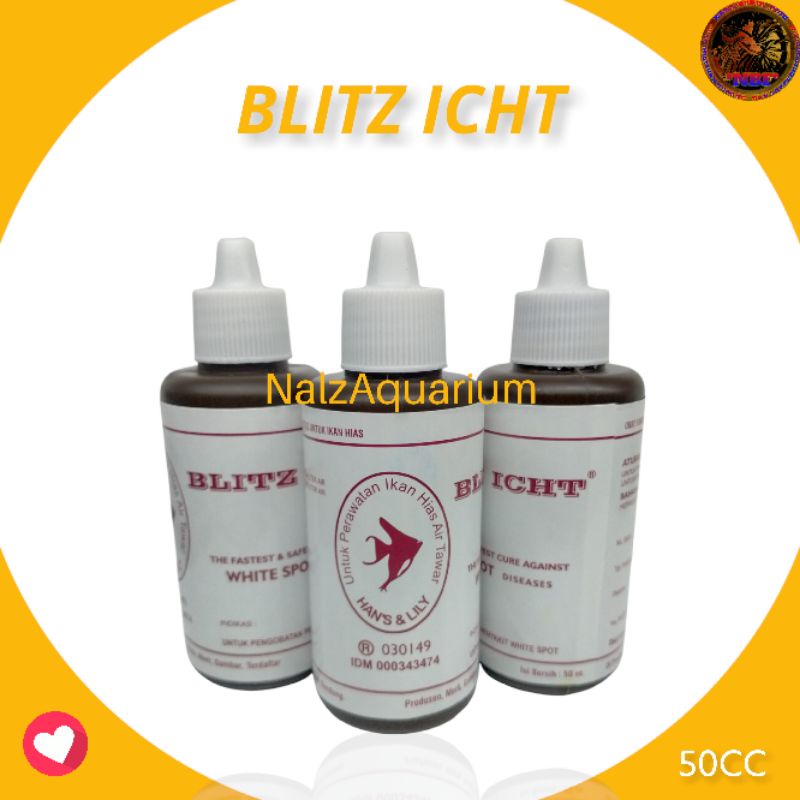 BLITZ ICHT 50CC / OBAT BIRU / OBAT IKAN CUPANG / METHYLENE BLUE