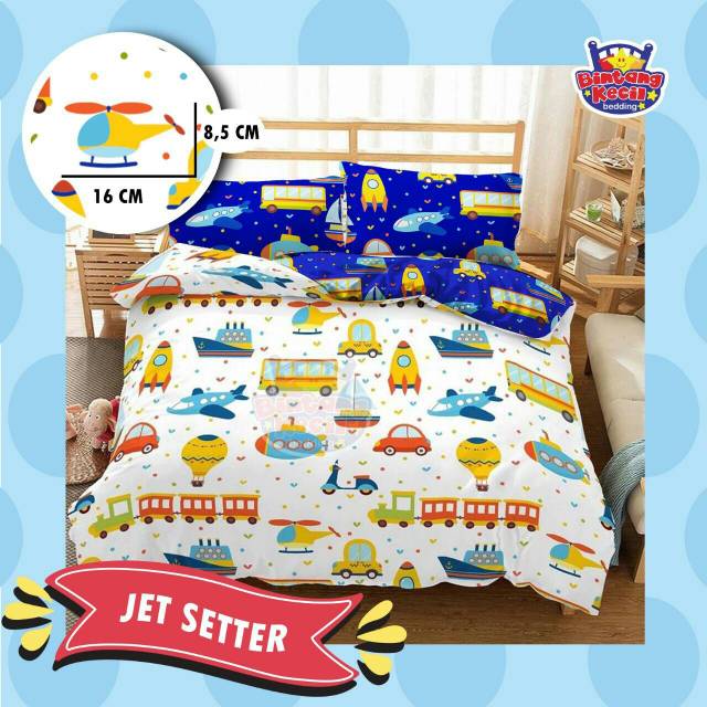 Kain Bahan Sprei Meteran Katun Star Motif Jet Setter