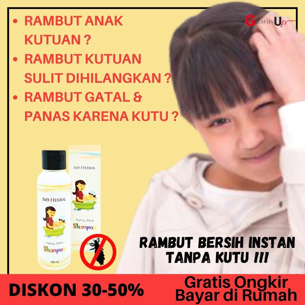 SHAMPO KUTU RAMBUT ANAK AMPUH BIO HERBAL FAMILY CARE 100ML PENGHILANG KUTU PERAWATAN RAMBUT