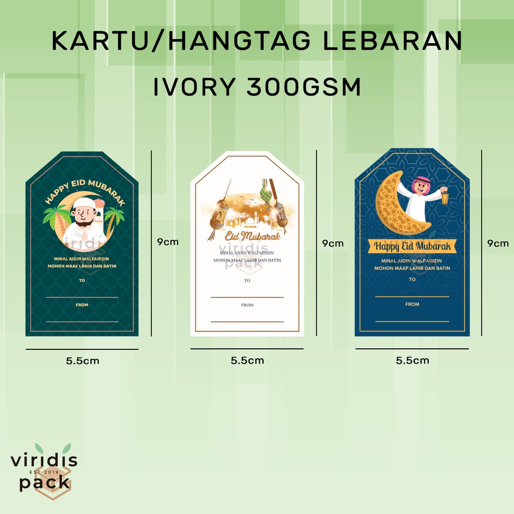 

KARTU IDUL FITRI / HANG TAG LEBARAN / EID MUBARAK