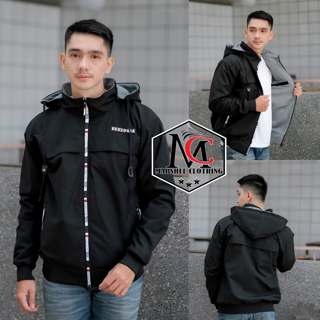 RCL - Jaket Pria Outdoor Polos Waterproof Anti Air Original Jaket Pria Motor Bikers Turing Branded Warna Hijau Army dan Hitam