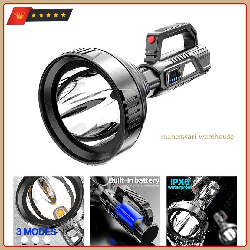 Senter LED Waterproof USB Recharge Cree XPE Pocketman