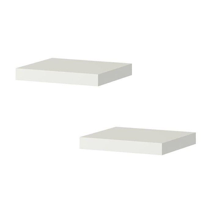 Floating Shelves / Rak Dinding Minimalis Gantung / Ambalan Melayang Isi 2 Pcs 20x20cm