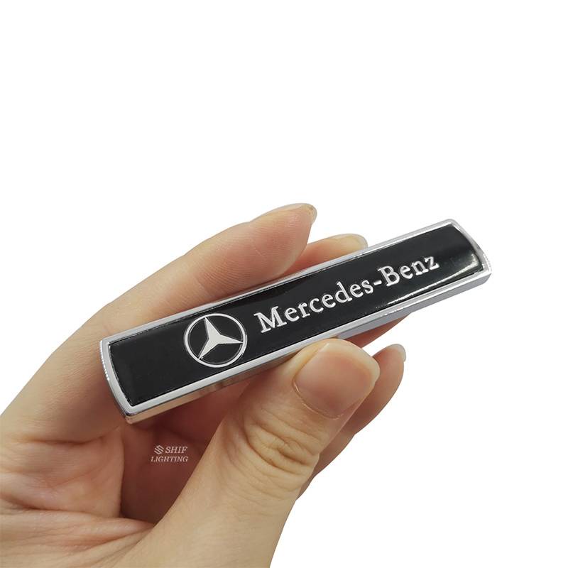 2 X Metal Mercedes-Benz Logo Car Side Fender Decorative Emblem Sticker Decal Badge For Mercedes Benz AMG