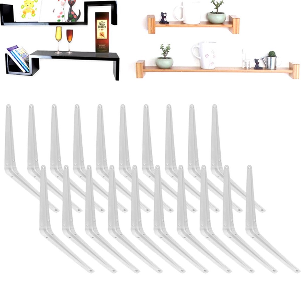 Lanfy London Shelf Bracket Rumah Tahan Lama Sudut Hemat Ruang DIY Rak Dinding Tempel Melayang