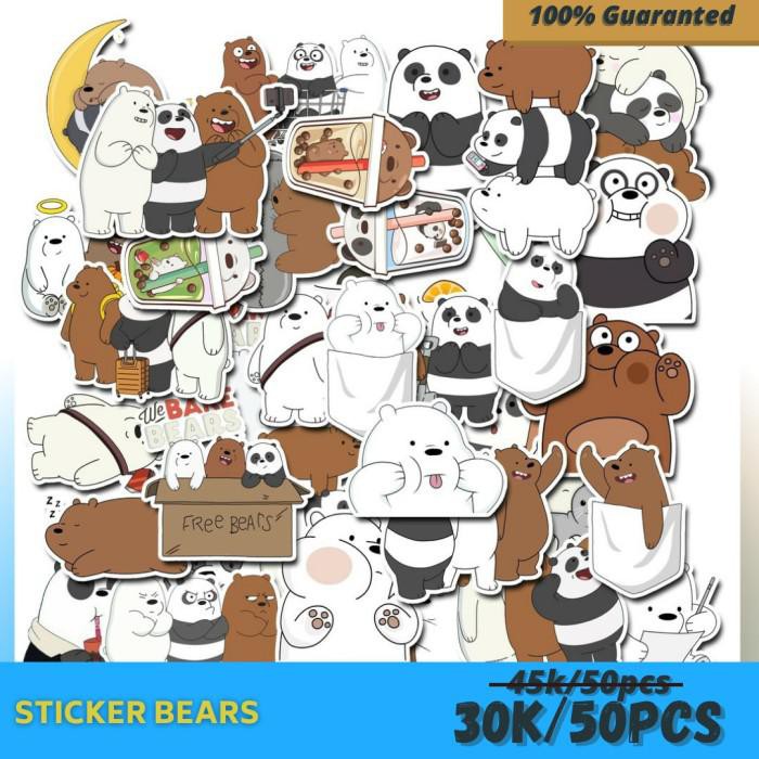 

A6_storee | 50 PCS STIKER BEARS CUTE | STIKER TUMBLR STIKER HP LAPTOP LEMARI GITAR