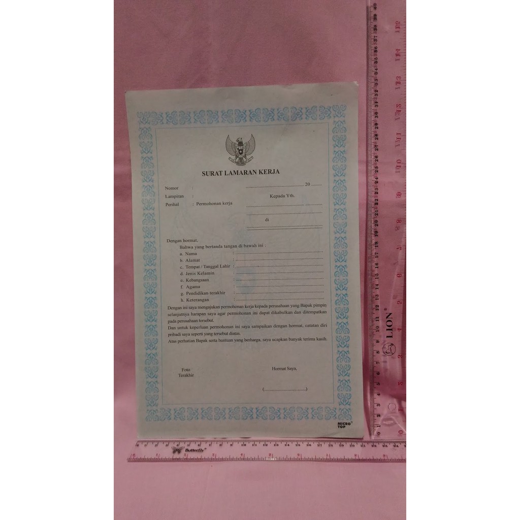 

Surat Lamaran Kerja 20 lembar Bagus Murah READY STOCK