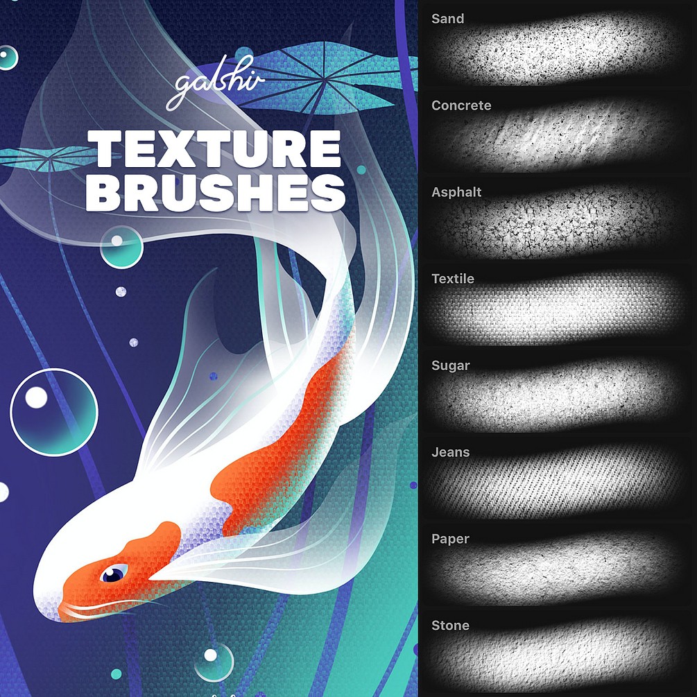 Procreate Brush - High Quality Texture Brushes by Gal Shir