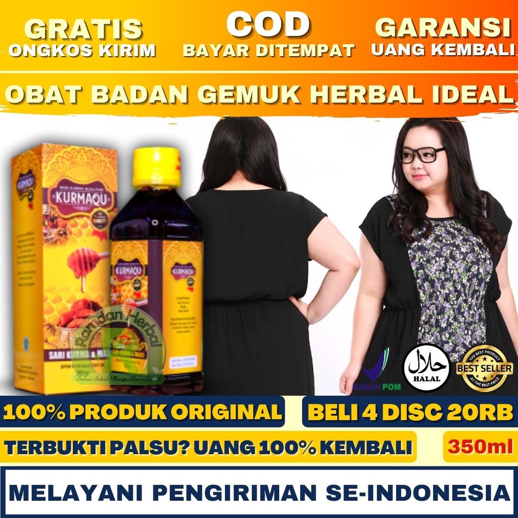 KurmaQu ASLI Obat Gemuk Badan Herbal Penggemuk Badan Vitamin Penambah Nafsu Makan Aman Untuk Busui O