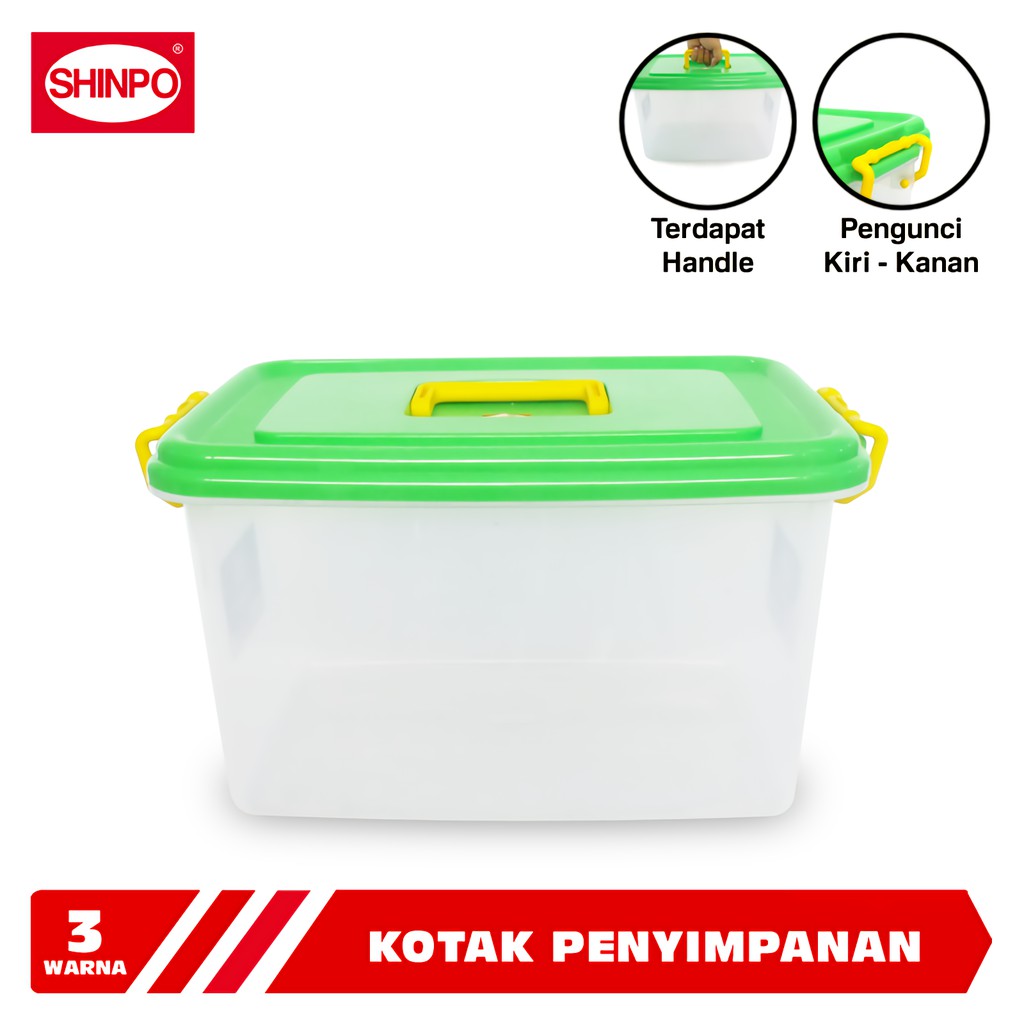 Shinpo 133-3 CB 25 Container Handy Box Plastik Dengan Handle Pegangan 25 liter CB25 Kotak Kontainer