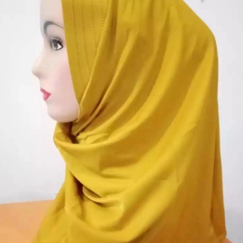 (TERMURAH)1 KG 14 PCS /HIJAB SPORTY PET KECIL ANTEM BERGO POLOS OLAHRAGA-mustard