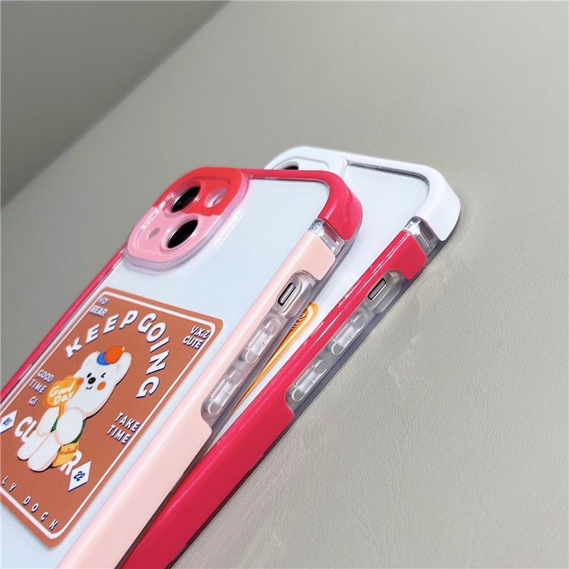 Casing iphone 13 12 11PROMAX X XS XR XSMAX Motif Beruang Kartun