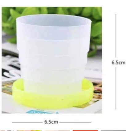 Gelas Lipat Plastik Portable Travel Telescopic Cup Plastic