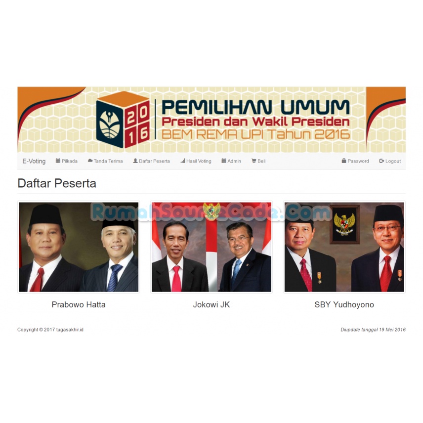 Source Code Sistem Informasi E-Voting PHP