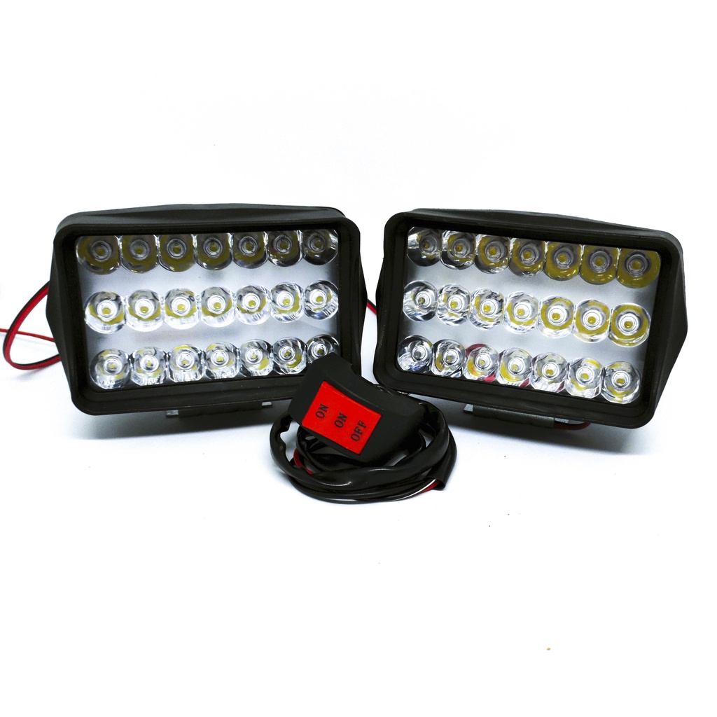 HARGA 2BUAH LAMPU TEMBAK SOROT LED 21 PEARL LED CREE 21WATT UNIVERSAL TERBARU