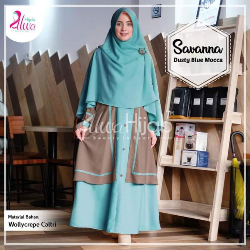 gamis ORI Alwa hijab savana preloved size M