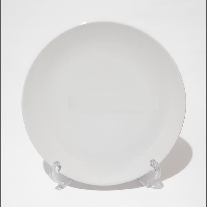 Putih Polos | Piring Bulan Keramik Ceper 10,5 Inch |  Best Quality