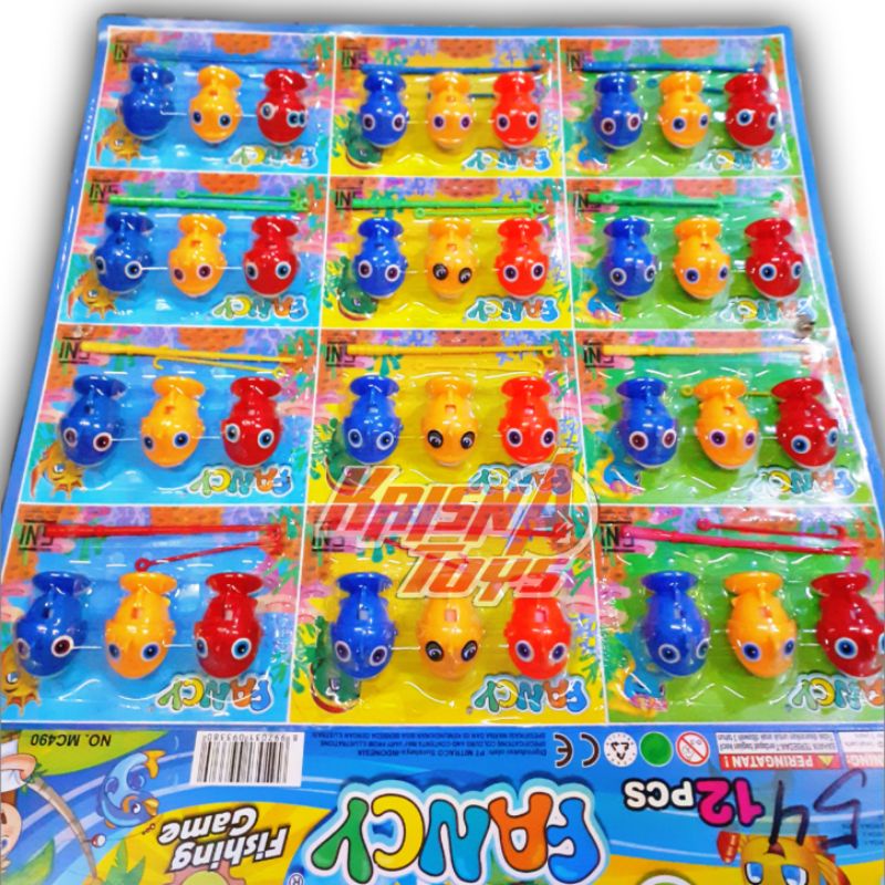 MAINAN ANAK PANCINGAN IKAN SET/FISHING GAME/PANCINGAN IKAN MAINAN isi 12set/Lembar