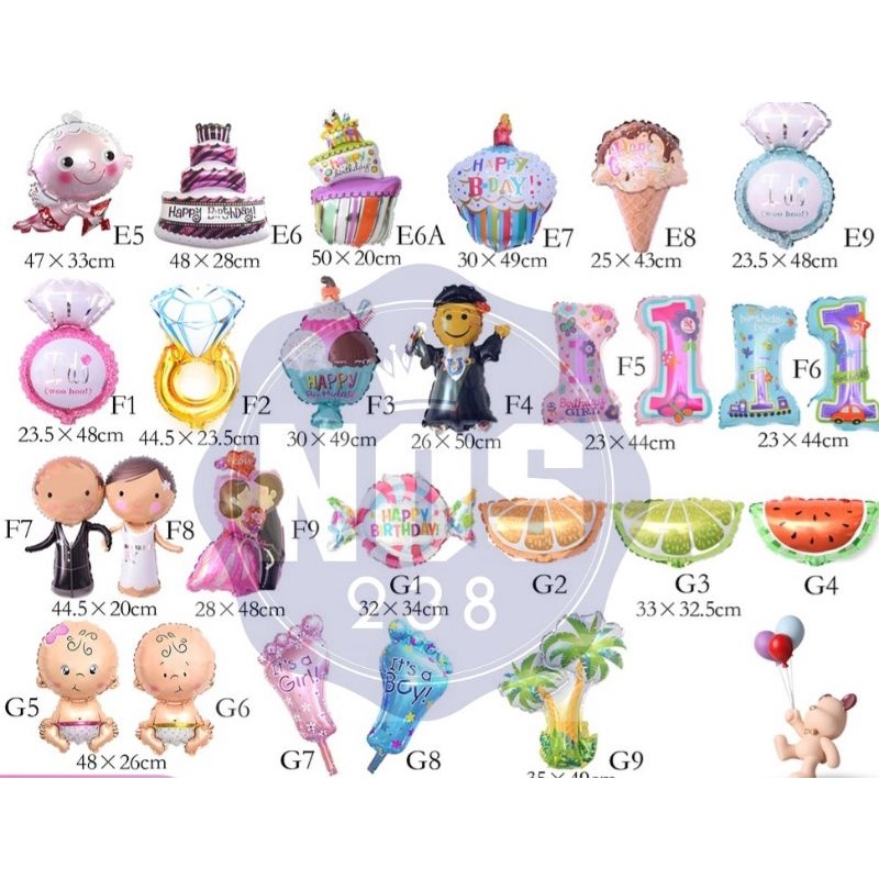 Balon Foil Mini Karakter