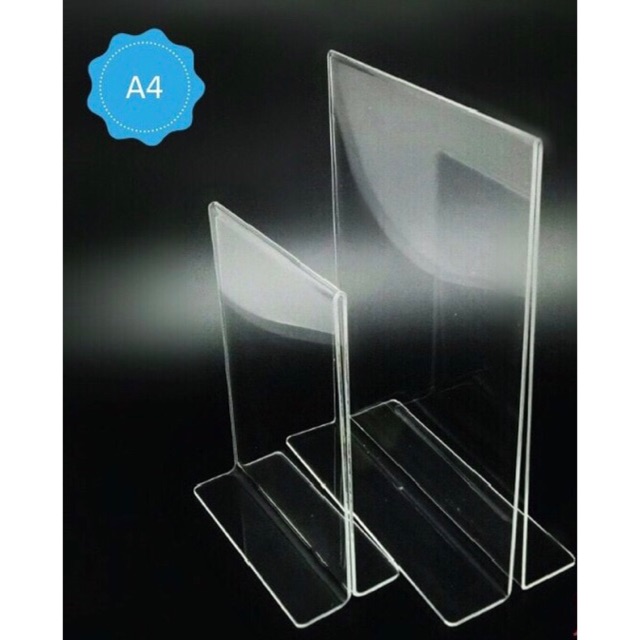 

DispLay Papan iklan produk jualan dagang mika bening Holder brosur poster size A5 A4 Akrilik acrylic TAMPILAN PROMOSI SELLER AKRILIK CLEARBENING