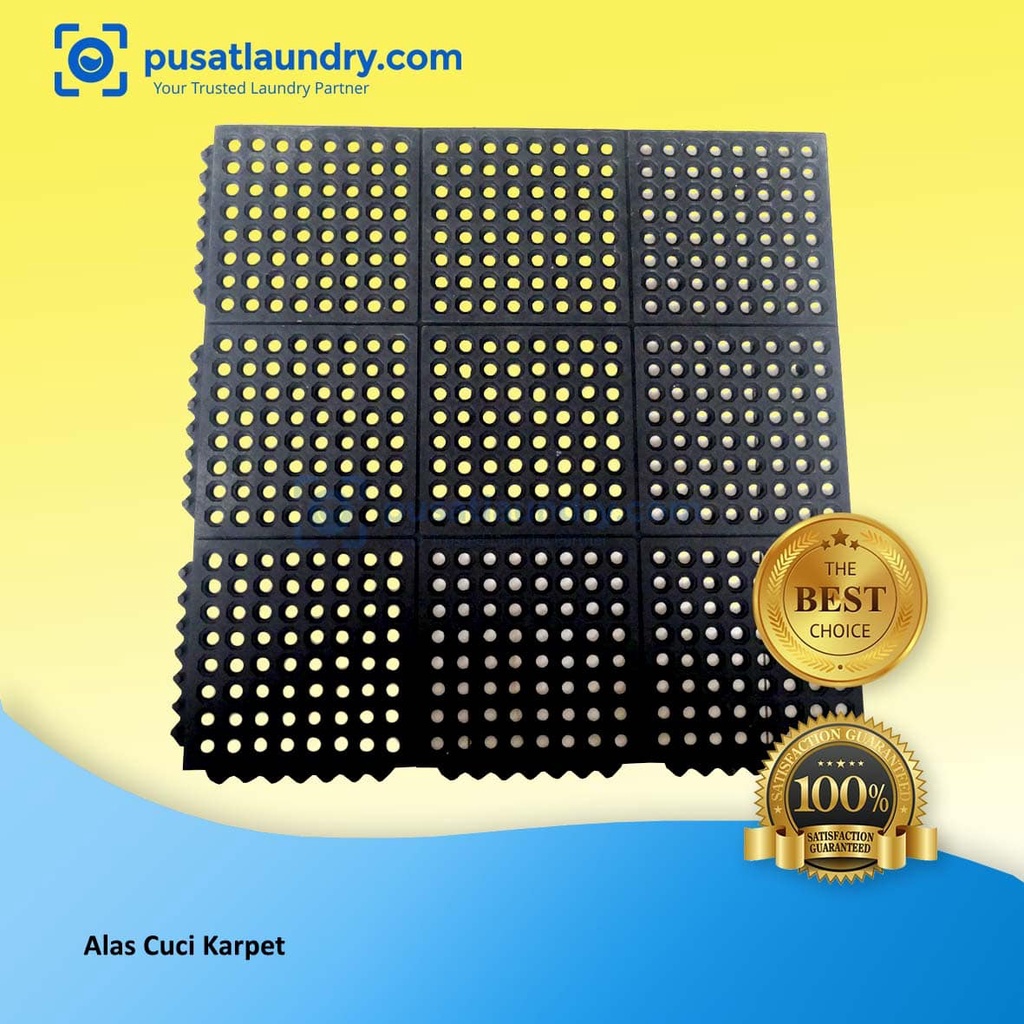 Alas Cuci Karpet Laundry Anti Selip Bahan Karet Berlubang Anti selip 90cm x 90cm Berkualitas