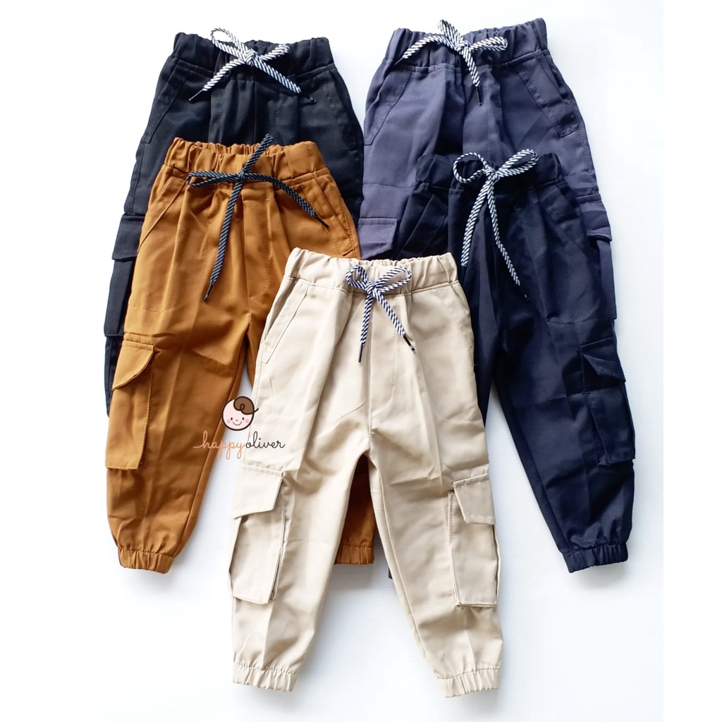 HappyOliver CELANA JOGER B PANJANG KEMPOL TALI celana pants anak laki premium