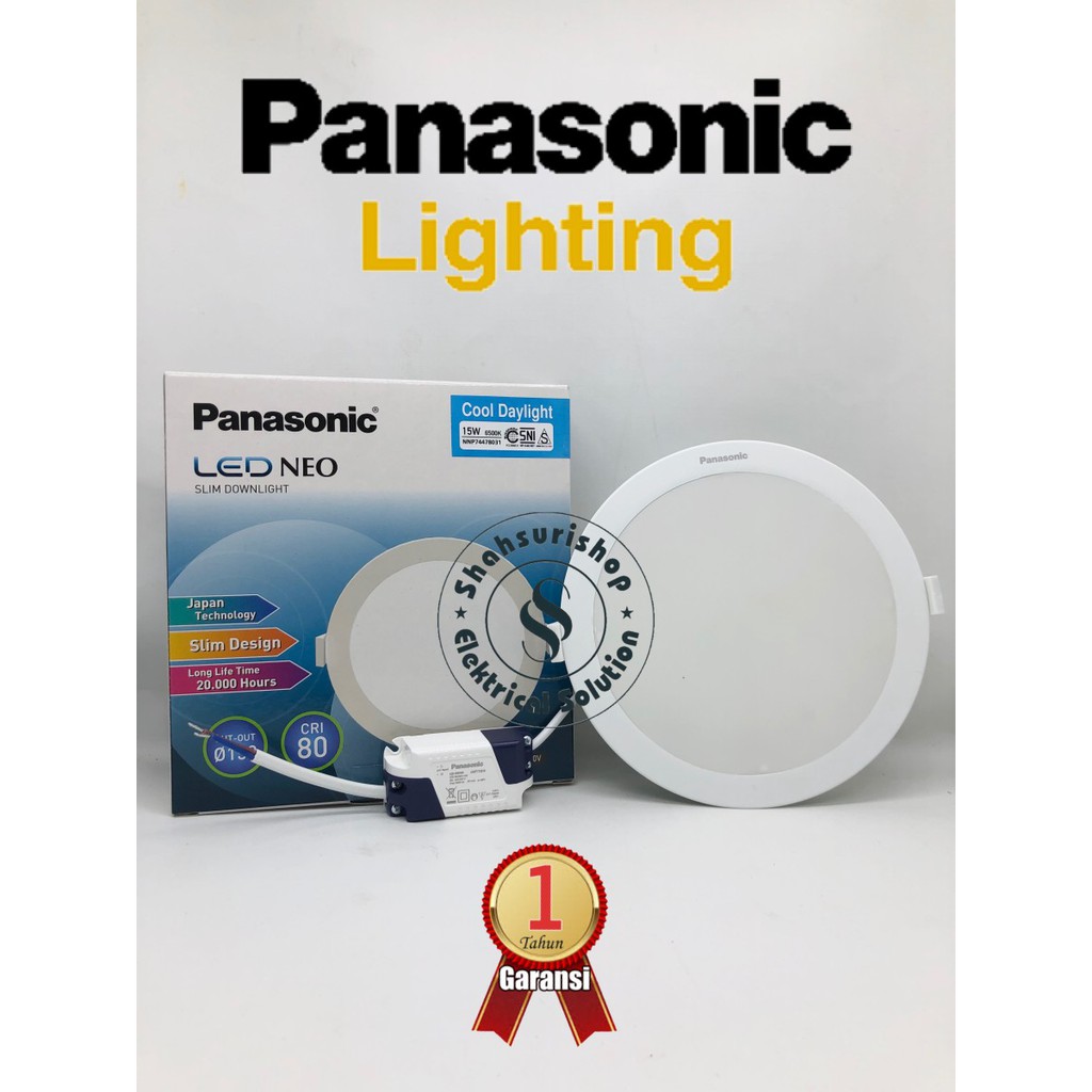 LAMPU DOWNLIGHT SLIM LED NEO BULAT IB 15W 15 W WATT PANASONIC SNI