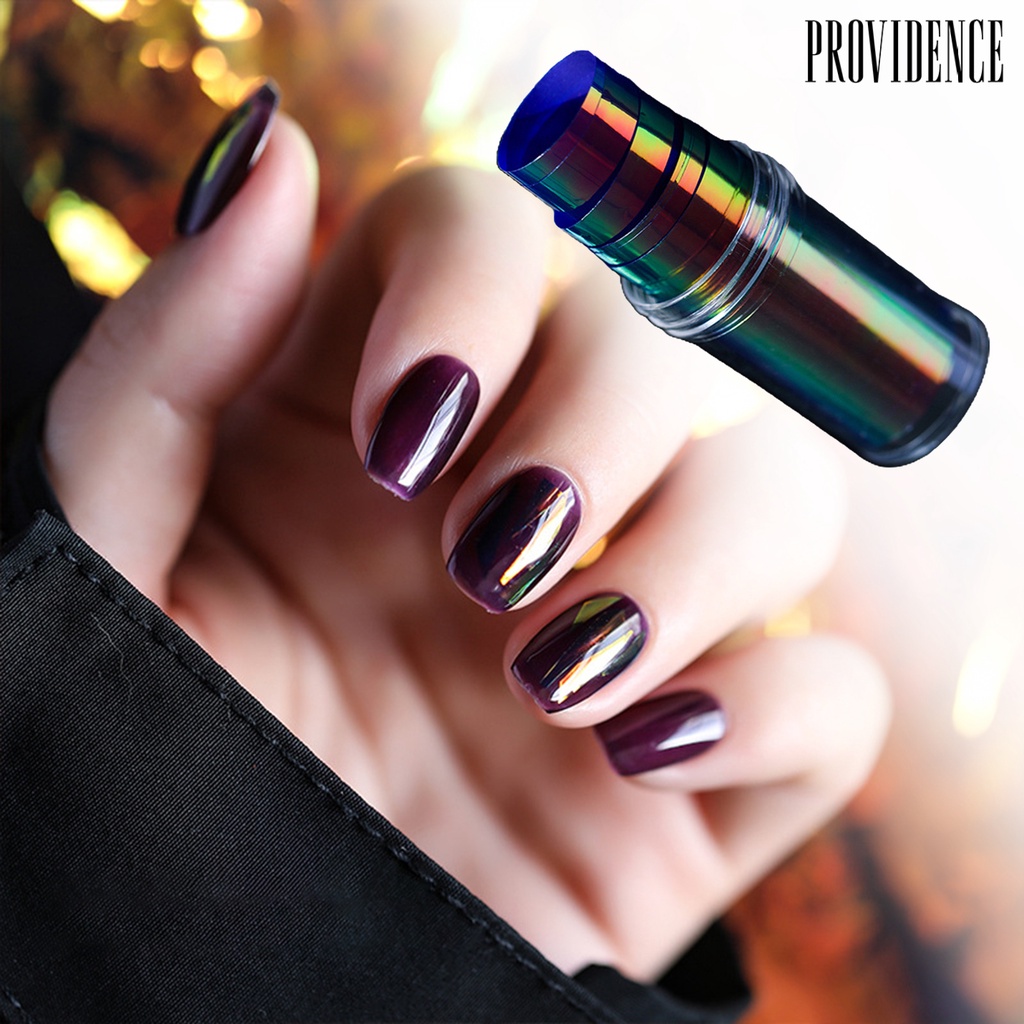 Providence Gradient Nail Sticker Cutting Freely Eye-catching PET Gradient Aurora Nail Sticker for Girl