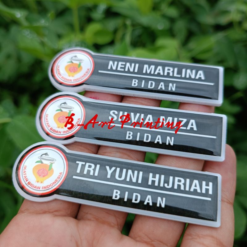 Nametag Nama Dada Name Tag Papan Nama Dokter Bidan Sekolah Perusahaan Mahasiswa Perawat Apoteker Nakes