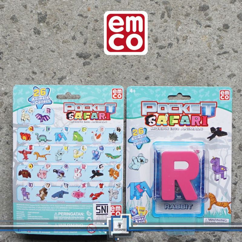Emco Pocket Safari RABBIT Letter R Morphers Robot Animal