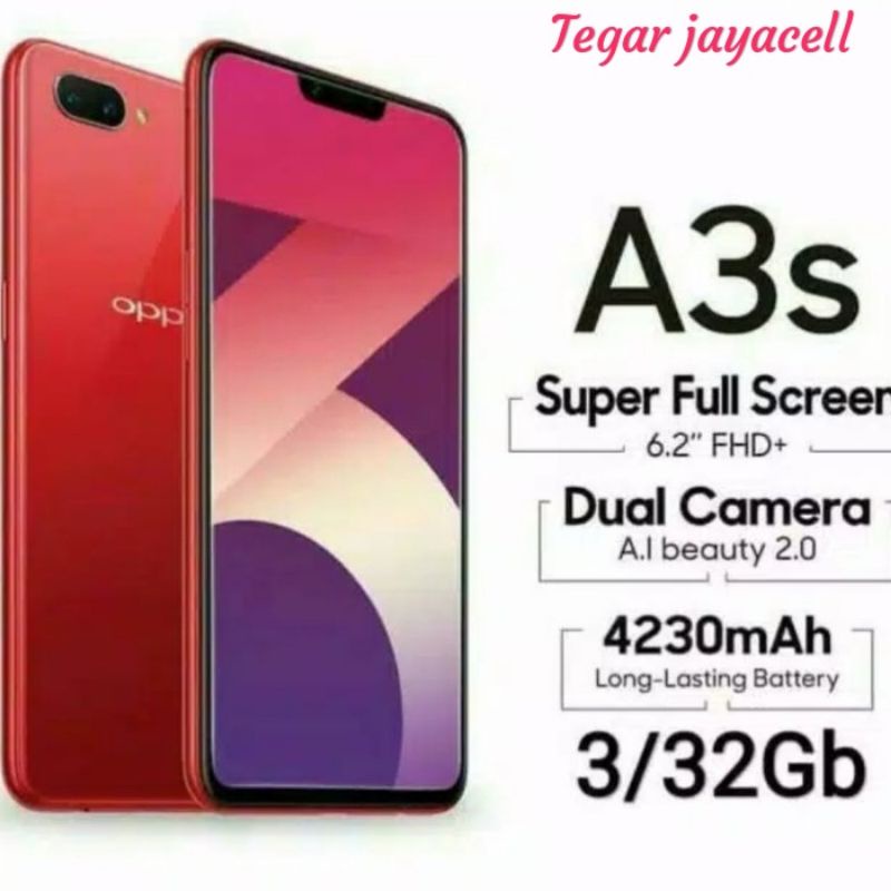 Oppo A3s Ram 3Gb internal 32Gb Layar 6,2 inch