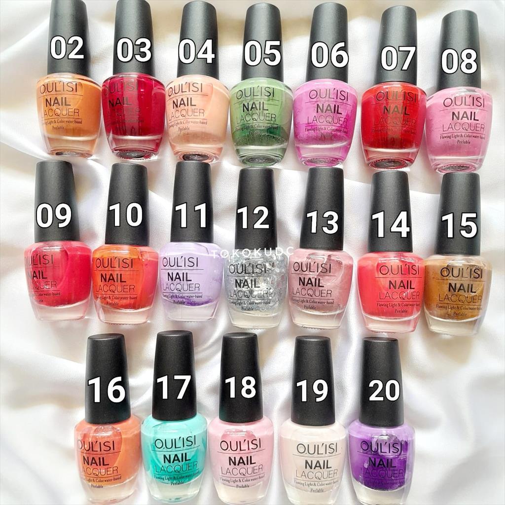 PART3 HALAL NAIL POLISH OULISI FLOWING LIGHT &amp; COLOR 15ML PEEL OFF