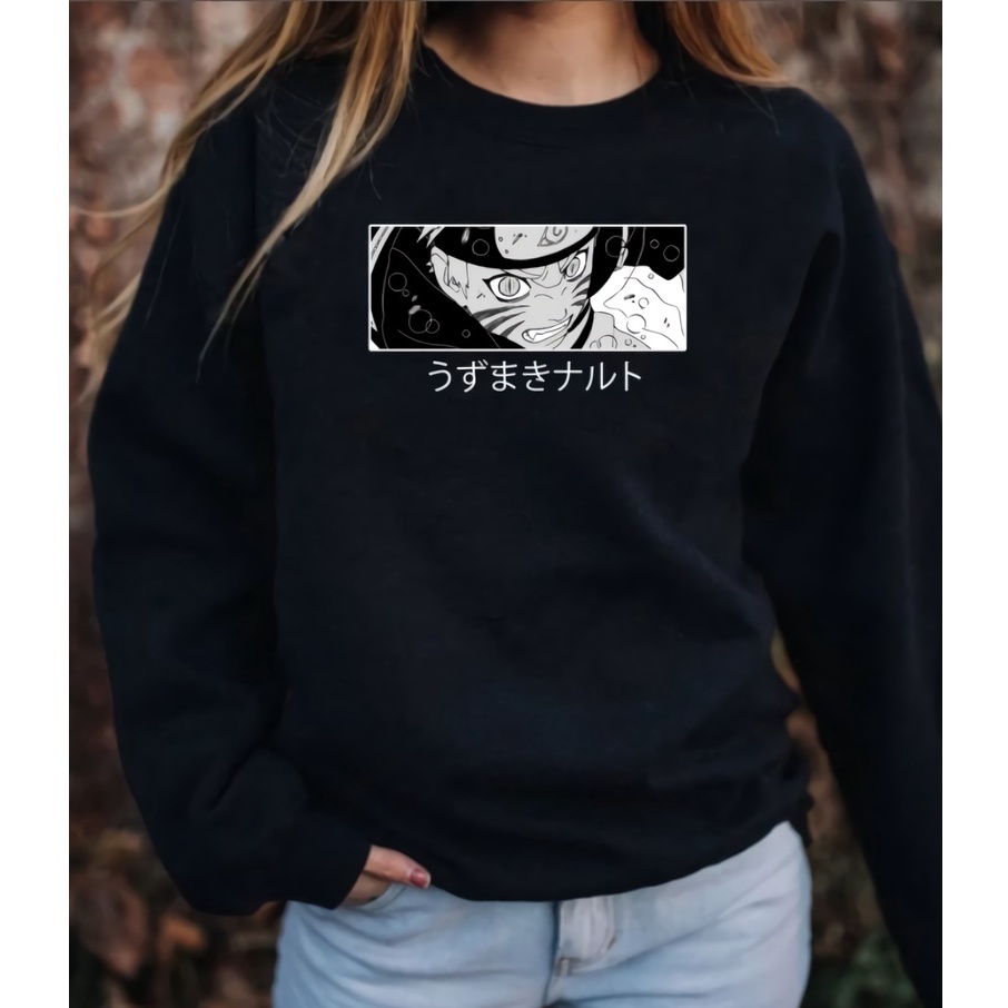 Crewneck Naruto Kyubi Black