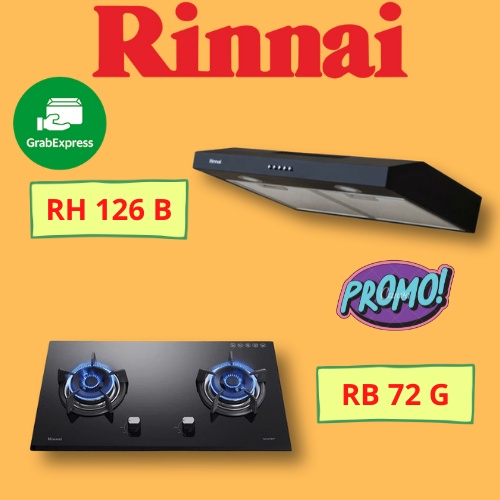 PAKET E KOMPOR RB 72 G &amp; COOKER HOOD RH 126 B GO SEND ONLY