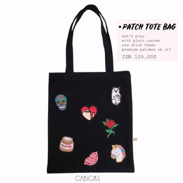 CABICIKS Patch Kanvas Totebag