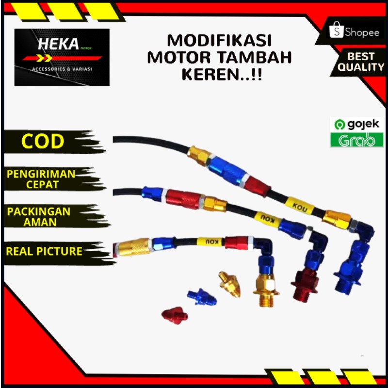 Selang Oli Gardan Garden Tutup CNC Selang Serat Variasi Motor Kontes Beat fi Mio Vario