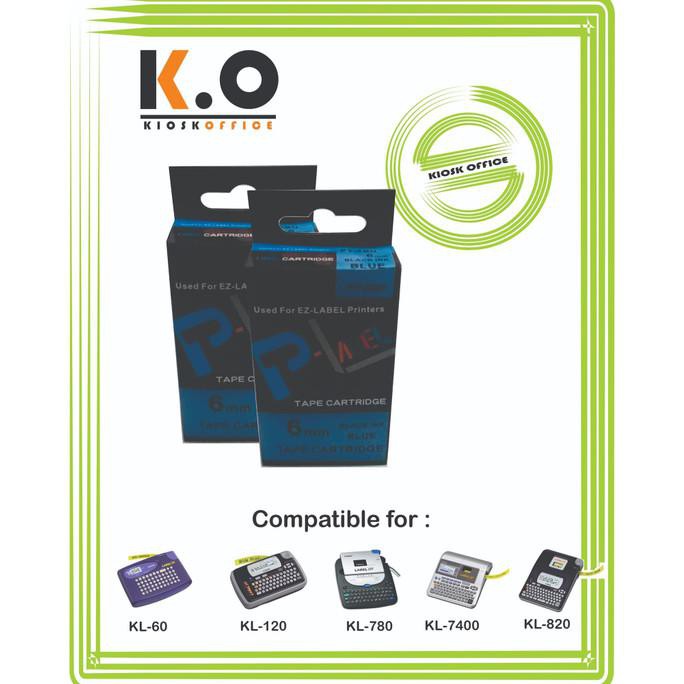 

✨BISA COD✨ Pita Label Tape Printer Casio 6mm Warna Biru