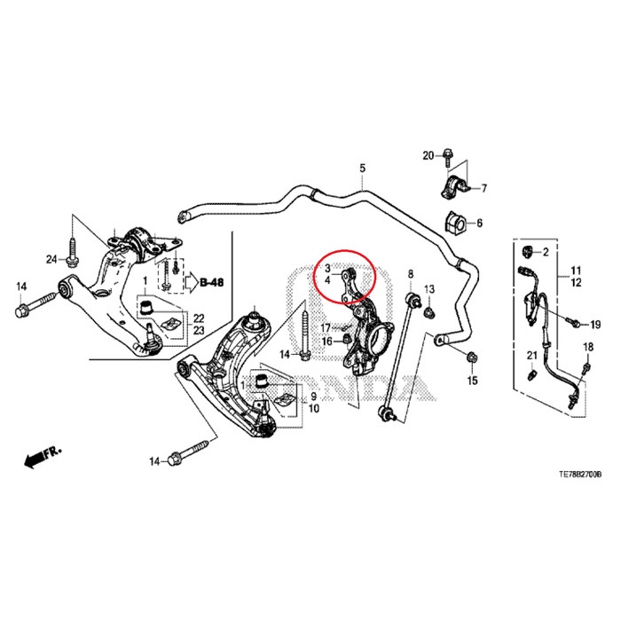 Knuckle Knuckel Roda Depan MOBILIO 2014-2021 Original