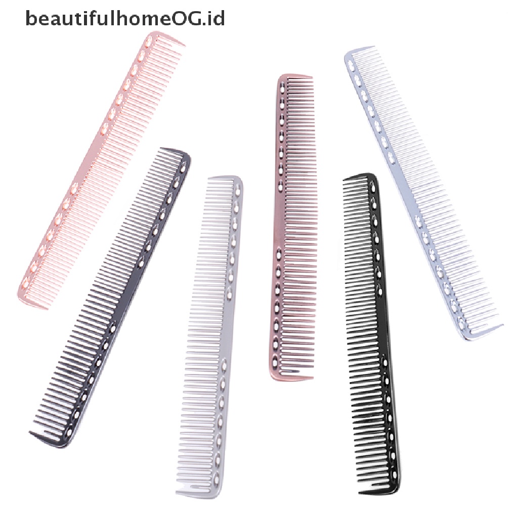 Sisir Rambut Bahan Aluminum Metal Anti Statis Untuk Salon