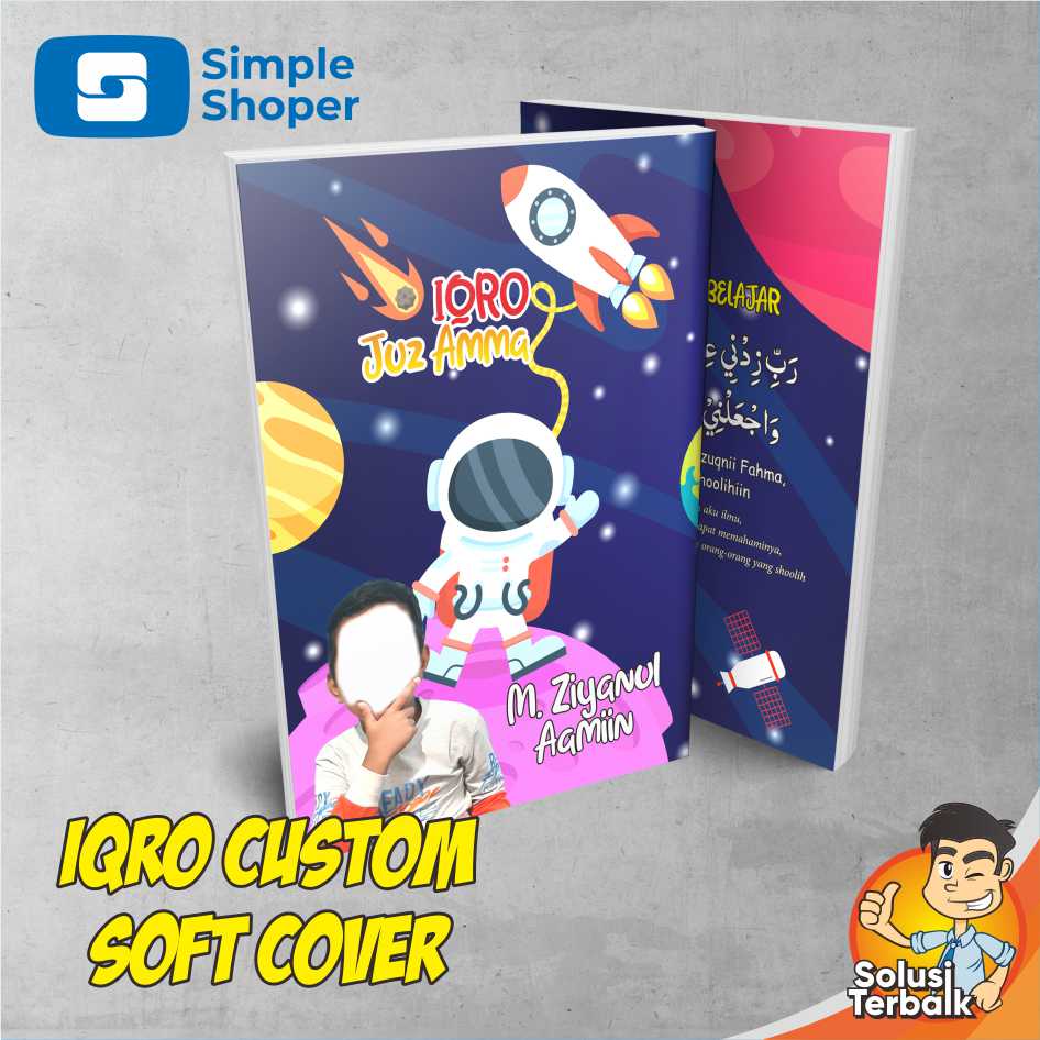 Jual Iqro Dan Juz Amma Custom Soft Cover Jilid Buku Biasa Free