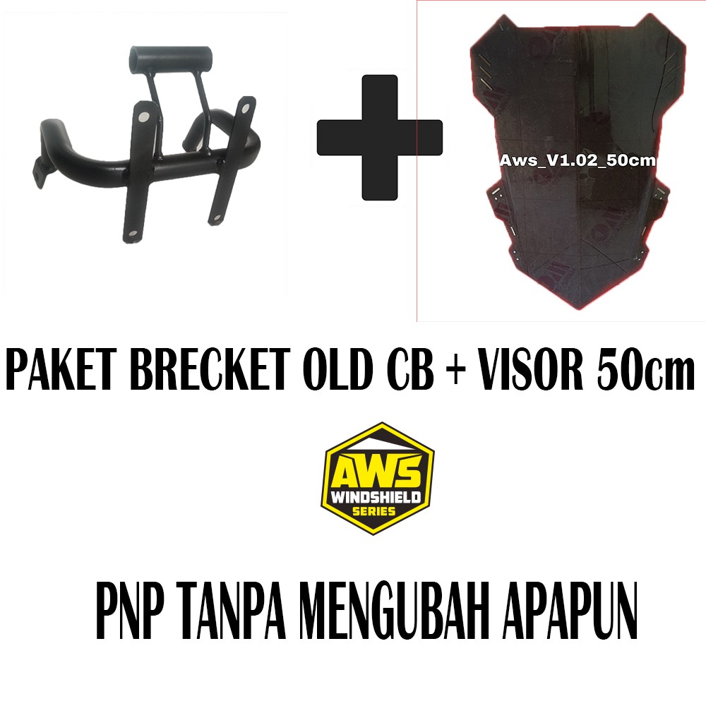 Paket Visor custom 50cm dan Pangkon visor OLD CB150R