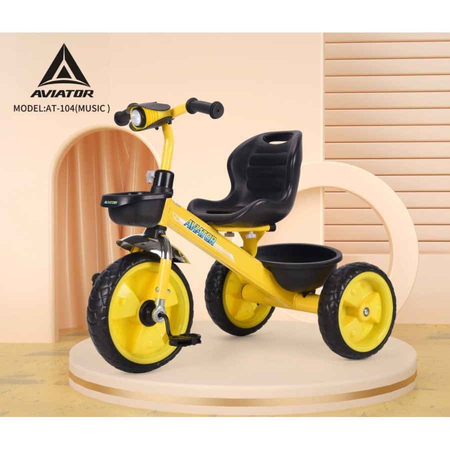 Sepeda Anak Bayi Balita Dorong Roda 3 Tricycle Aviator AT104 Headlight Music Ban Eva By Pacific-3