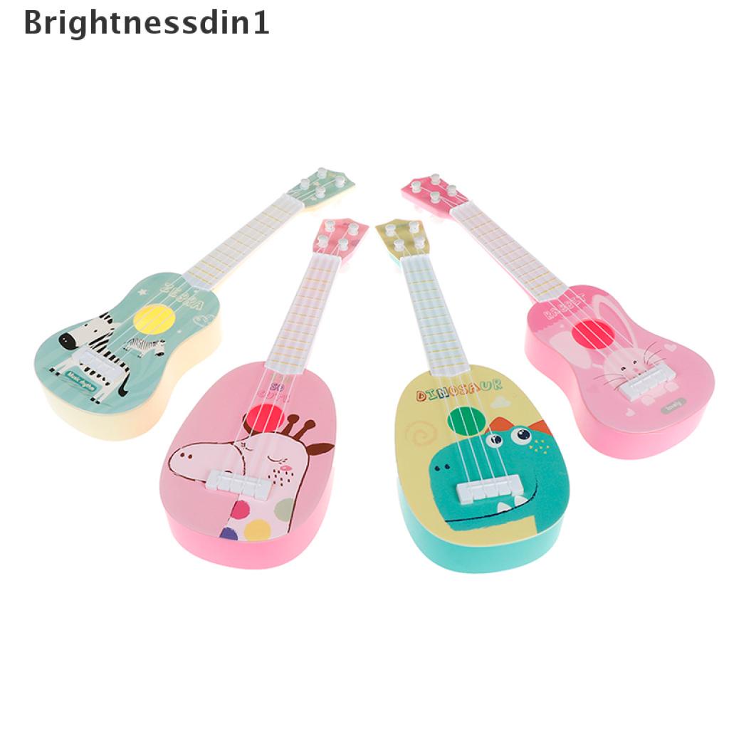 (Brightnessdin1) Mainan Edukasi Gitar Ukulele Montessori Untuk Anak