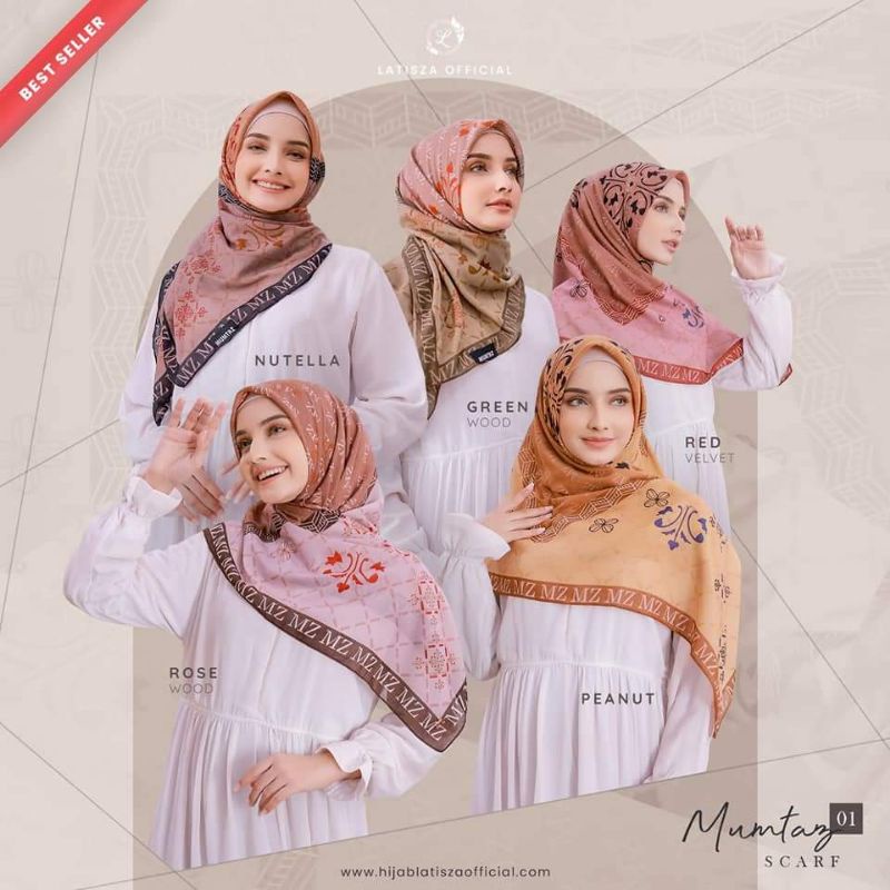 MUMTAZ SERIES 1 || HIJAB SEGIEMPAT MOTIF TEBARU ORI LATISZA HIJAB || TERLARIS COD
