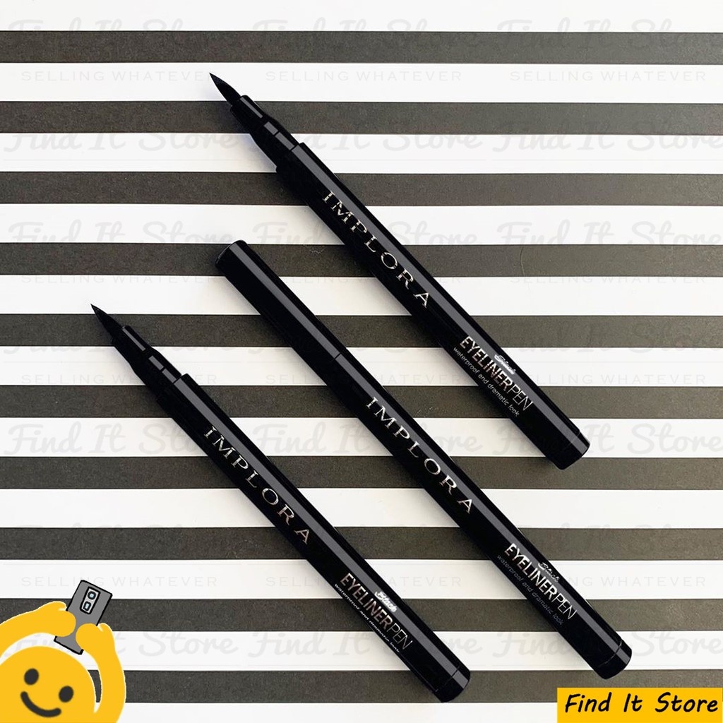 Implora Black Eyeliner Pen Eye Liner Waterproof and Dramatic Look BPOM