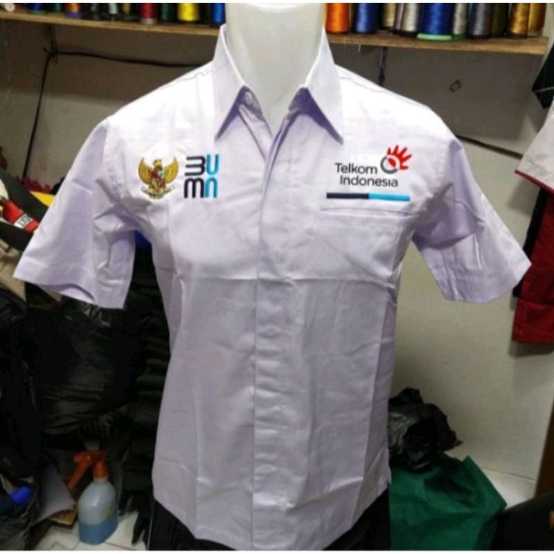 KEMEJA TELKOM INDONESIA SERAGAM BUMN SERAGAM TELKOM INDONESIA BAJU TELKOM INDONESIA FULL BORDIRR.
