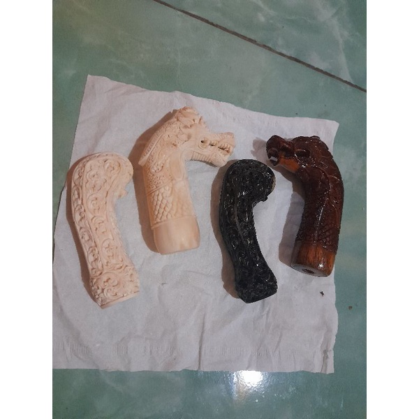 pesanan mas gita banten 4 unit deder keris | hulu keris | handle keris | gagang keris mirip gading