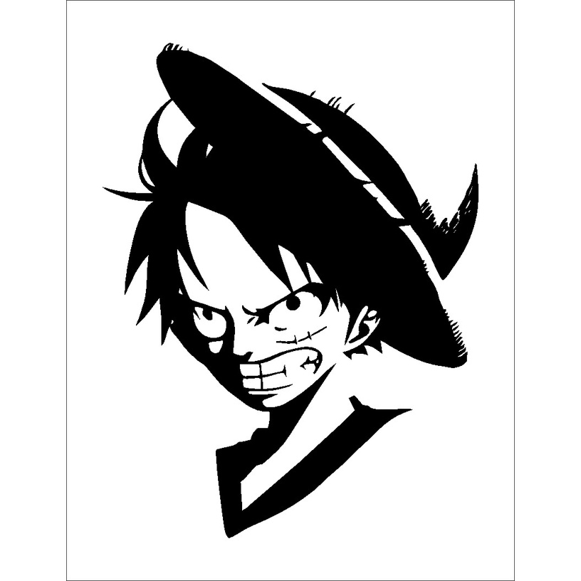 Cutting Sticker/Stiker Luffy One Piece Untuk Motor/Helm/Laptop/mobil